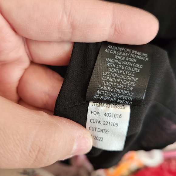 Torrid Black Sheer Polka Dot Ruffle Short Sleeve Blouse Top - Picture 7 of 7